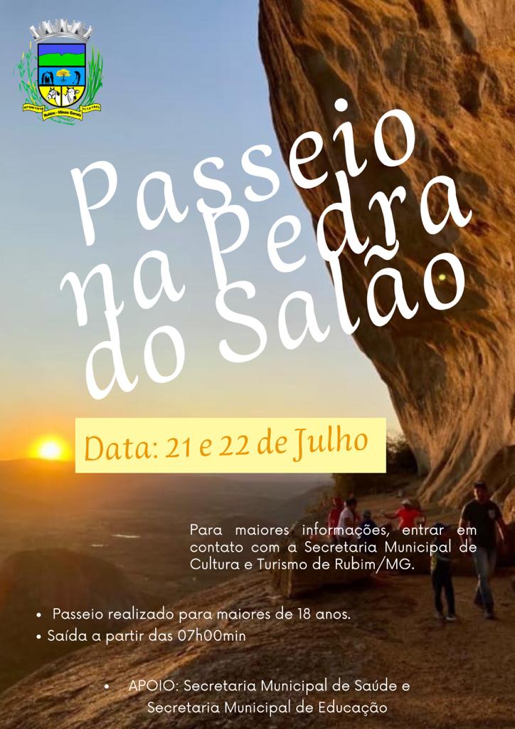 Passeio na Pedra do Salão 21 e 22 de Julho