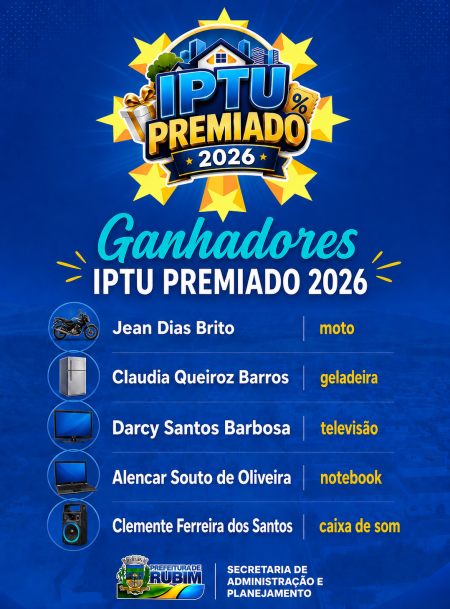 Ganhadores do IPTU Premiado 2026
